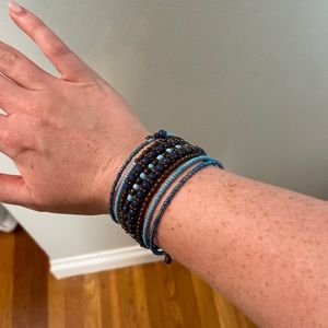 Beautiful beaded bangle cuff